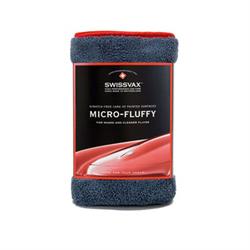 Swissvax Micro-Fluffy Wax Towel - Anthracite with Red Edge