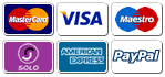 We Accept These Credit and Debit Cards