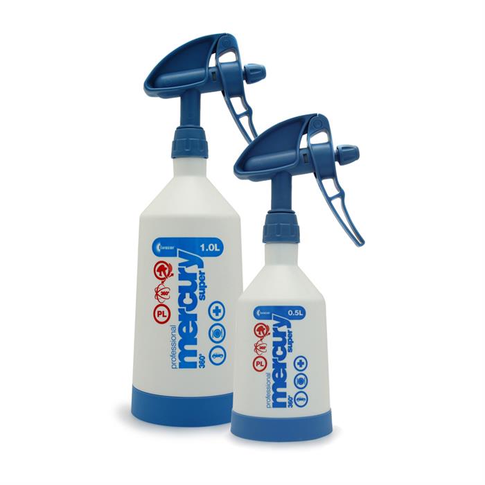 Kwazar Mercury Pro+ Double-Action Trigger Spray Bottle (Blue)