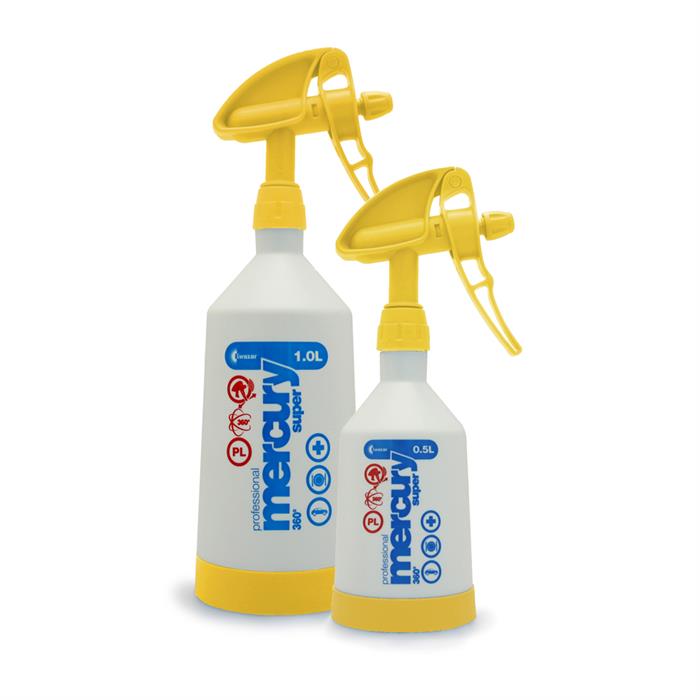 Kwazar Mercury Pro+ Double-Action Trigger Spray Bottle (Yellow)