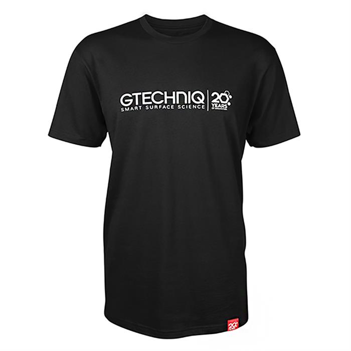 Gtechniq Black 20th Anniversary T-Shirt (Horizontal Logo)