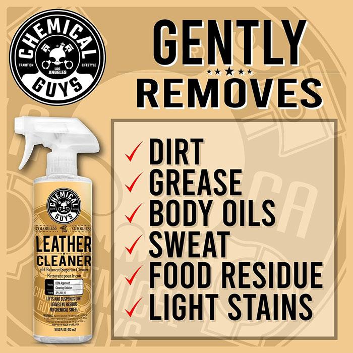 Chemical Guys Leather Cleaner Colorless And Odorless Super Cleaner