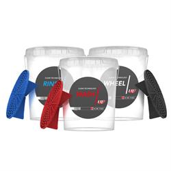 Ultimate Finish Clear Detailing 3 Bucket Set With Grit Guards