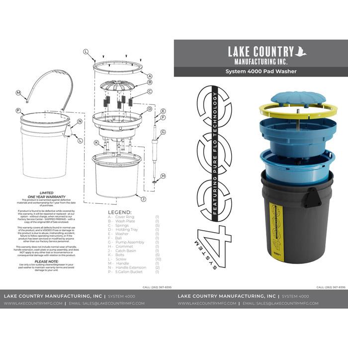 Lake Country System 4000 Pad Washer
