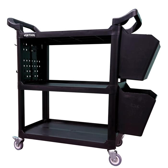 Vertool Detailing Trolley With 2 Bins