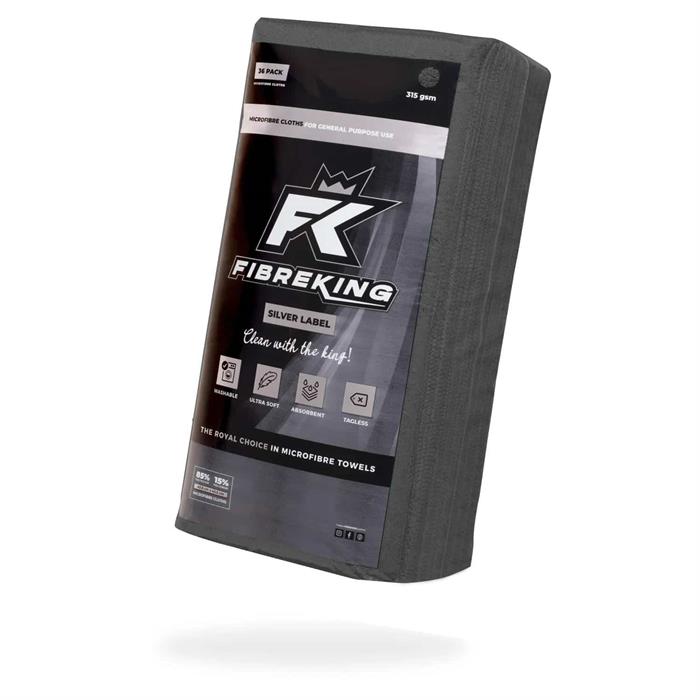 FibreKing Silver Label Microfibre Cloths (36 Pack)