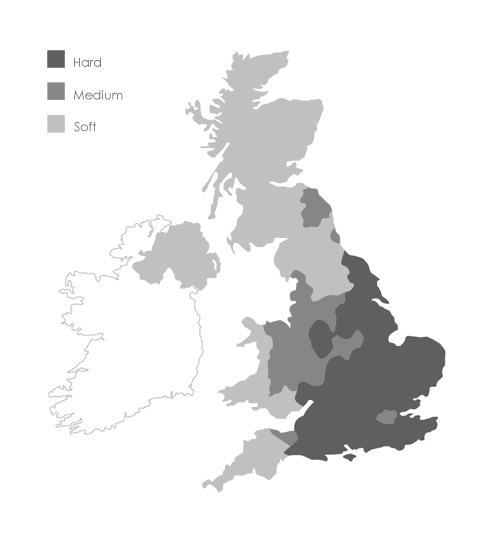 Water Harness Map of UK