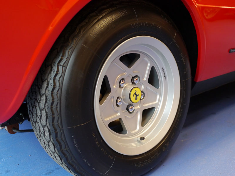 Tyres dressed with Swissvax Pneu for subtle satin sheen