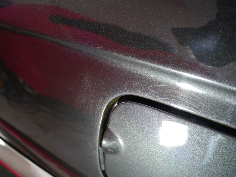 Swirl marks in the paintwork of a BMW 325i cabriolet removed using Swissvax Professional range