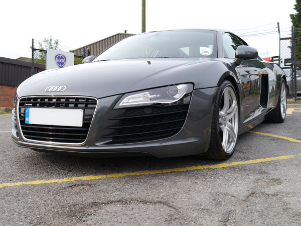 Audi R8 refined with 3M Ultrafina and treated with 22PLE VX1 Pro Signature Glass Coating
