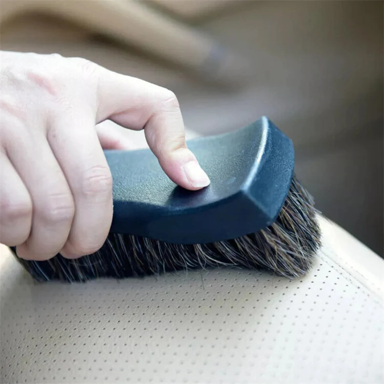 Natural Horse Hair Leather & Fabric Brush - Image 3