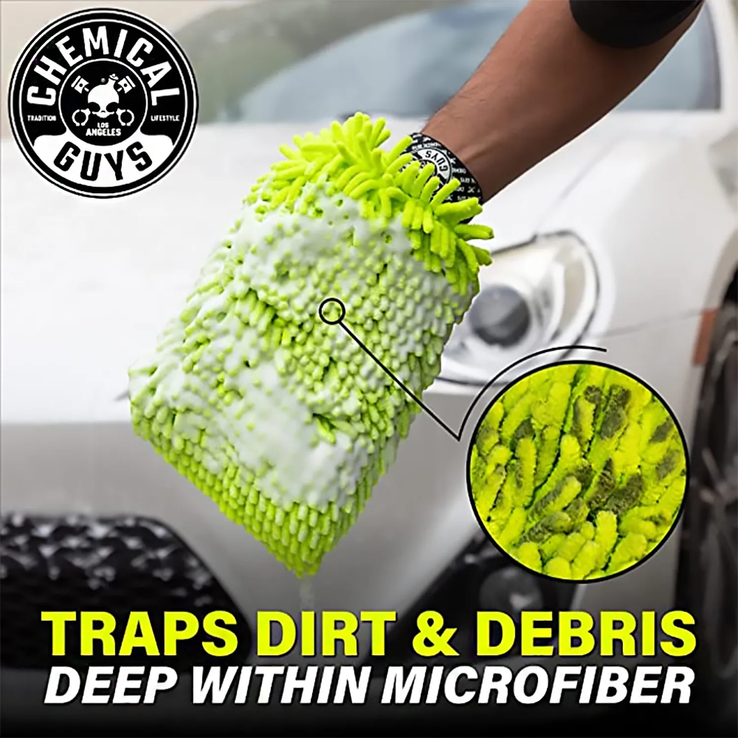 Chenille Premium Scratch-Free Microfiber Wash Mitt - Image 3