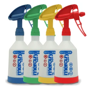 Mercury Pro+ Double-Action Trigger Spray Bottle 4 Pack